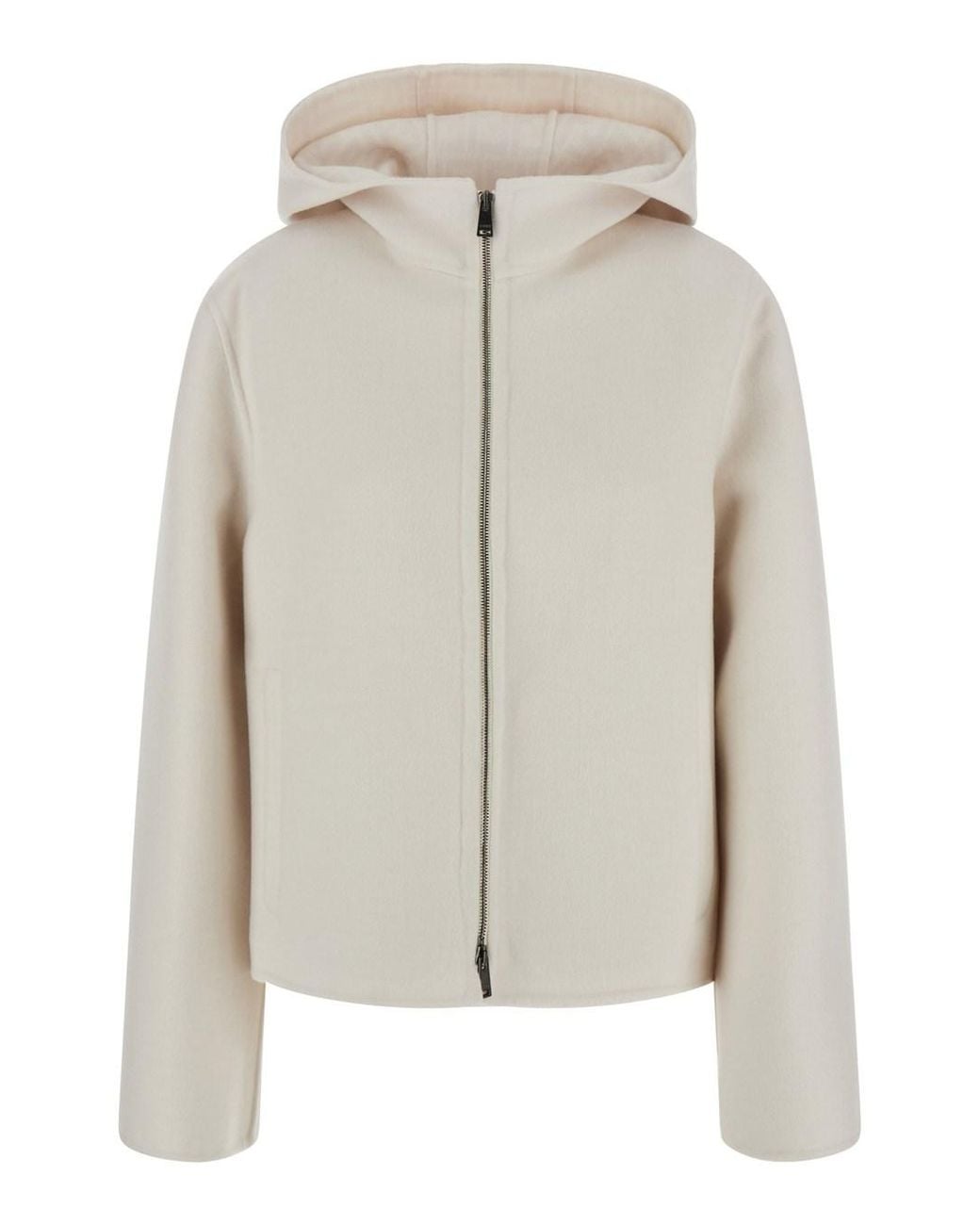 Fendi White Blouson Ff Double Wool