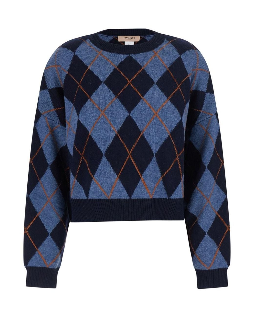 Twinset Blue Intarsia
Argyle Blu