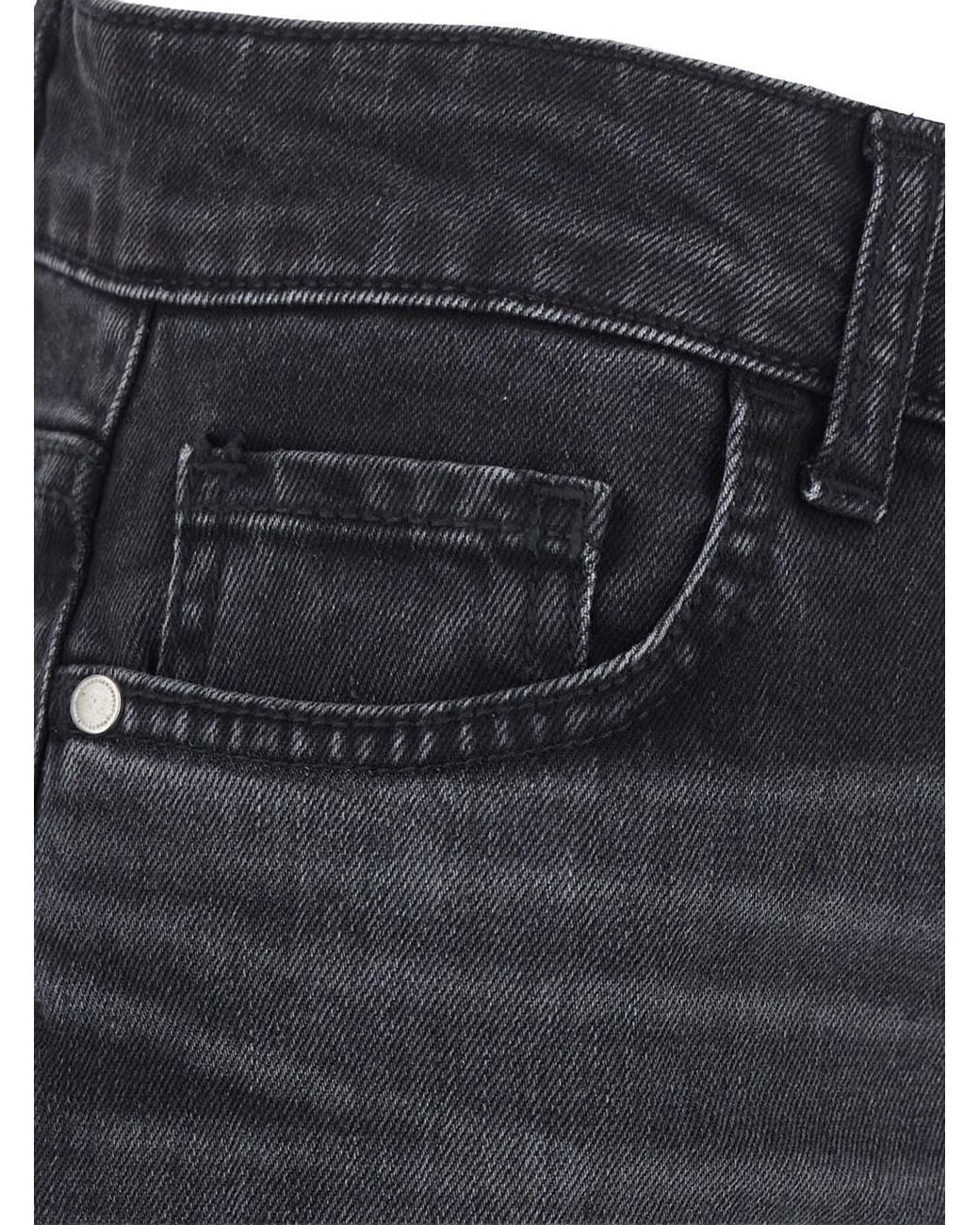 ..,merci Blue High-Waisted Jeans With Back Pockets
