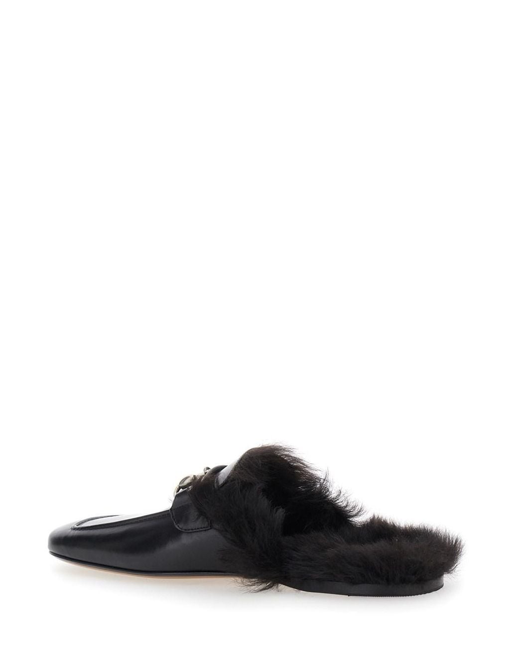 Gucci Black Larindo Open Con Pelo E Morsetto for men