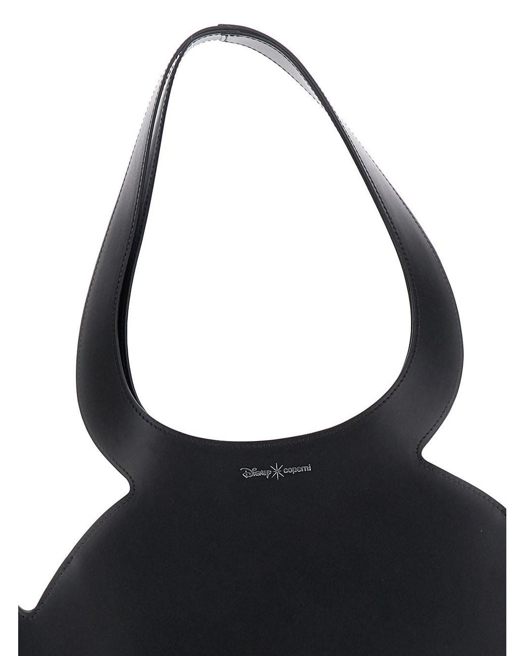 Coperni Black 'Mickey' Handbag With Cut-Out Handle And Logo Lettering