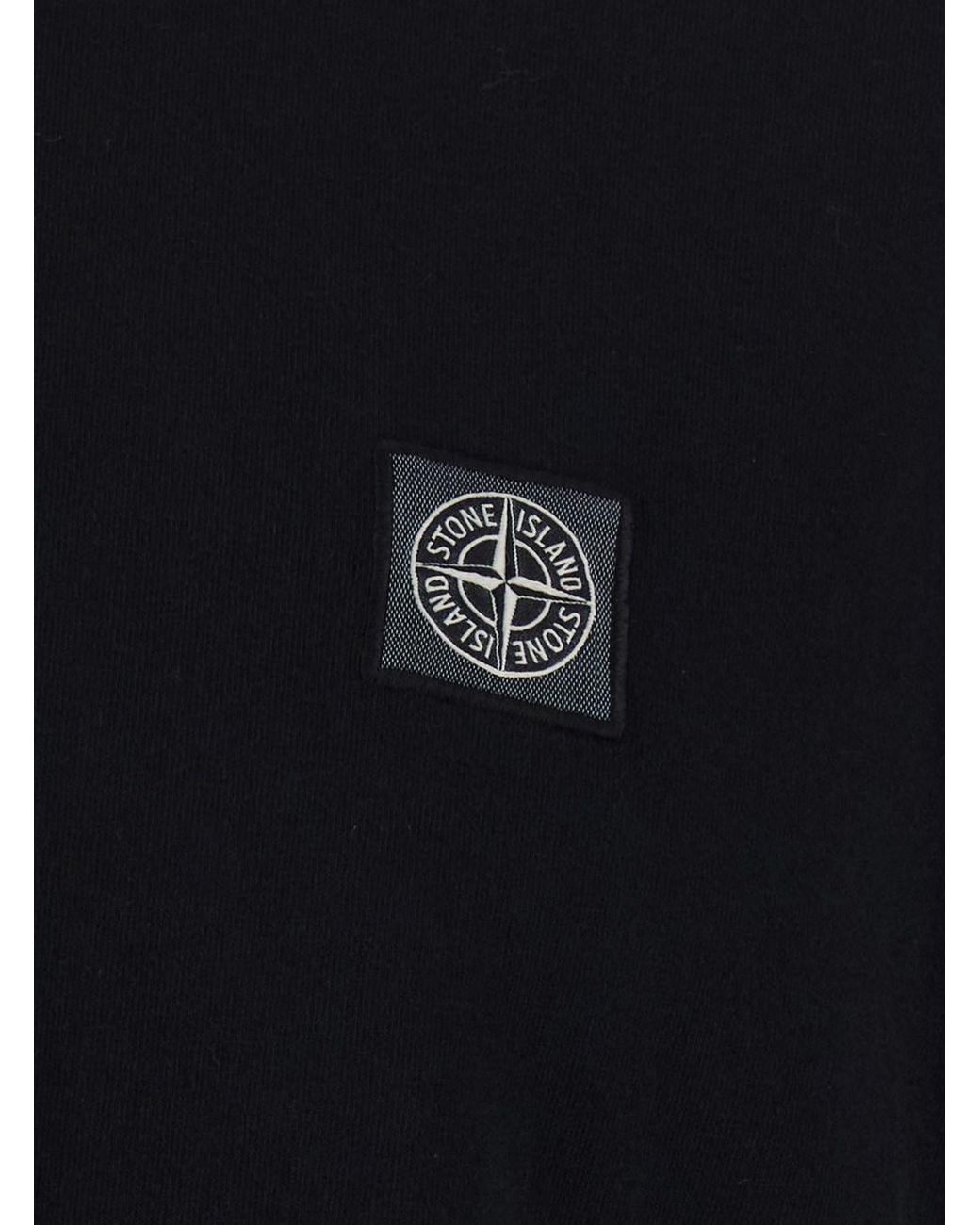 Stone Island Black T-Shirt Heavyweight Crew Neck T-Shirts for men