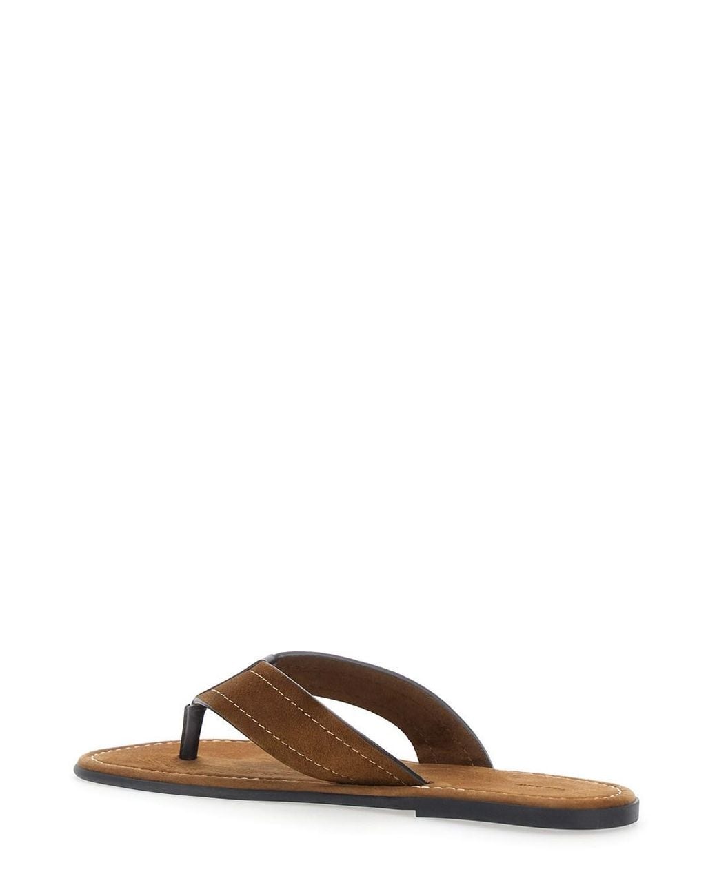 The Row Brown 'Beach Sport 2' Sandals With Thong Design And Contrastin