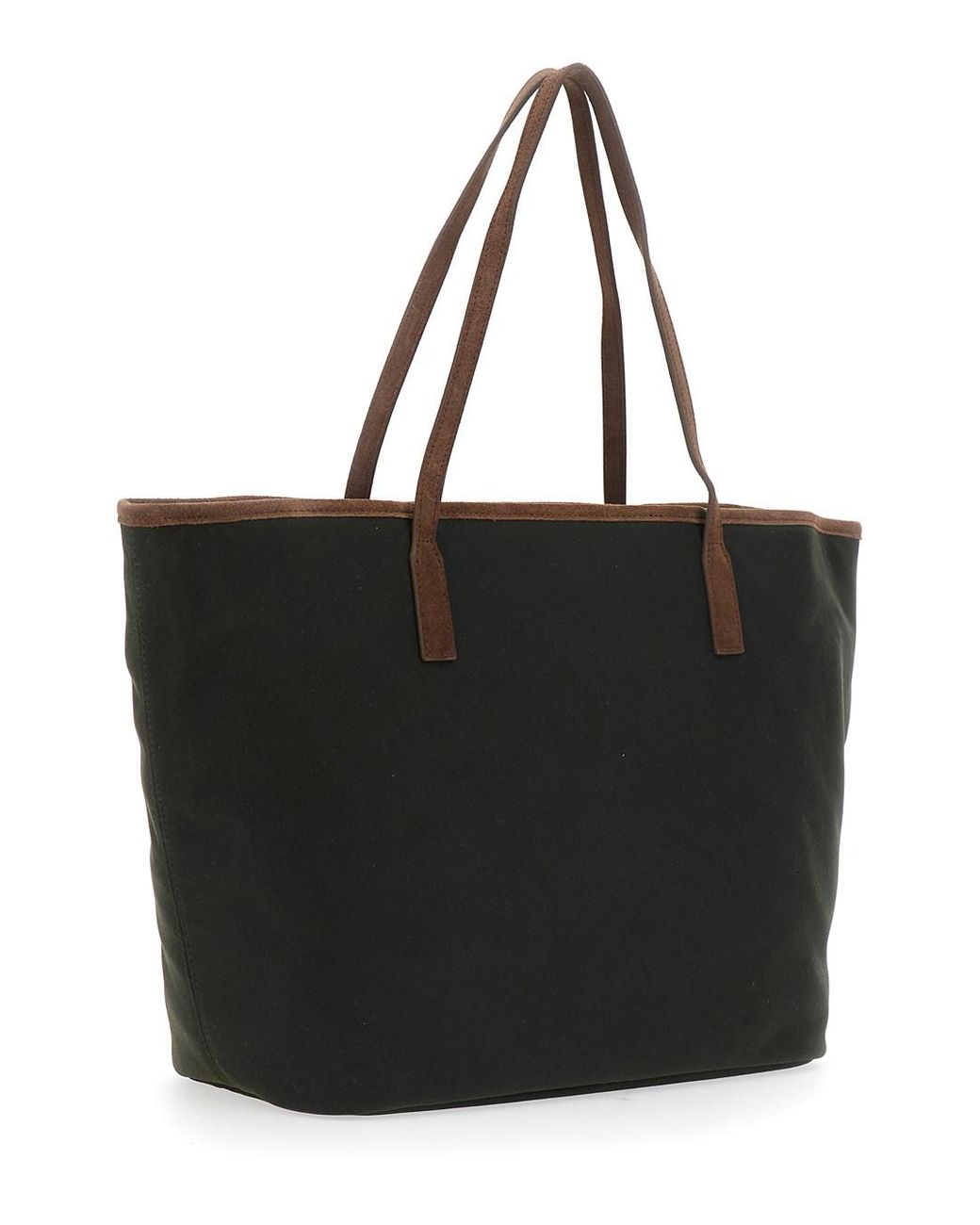 Mc2 Saint Barth Black Shopper Bag With Tech Fabric Details And Color F