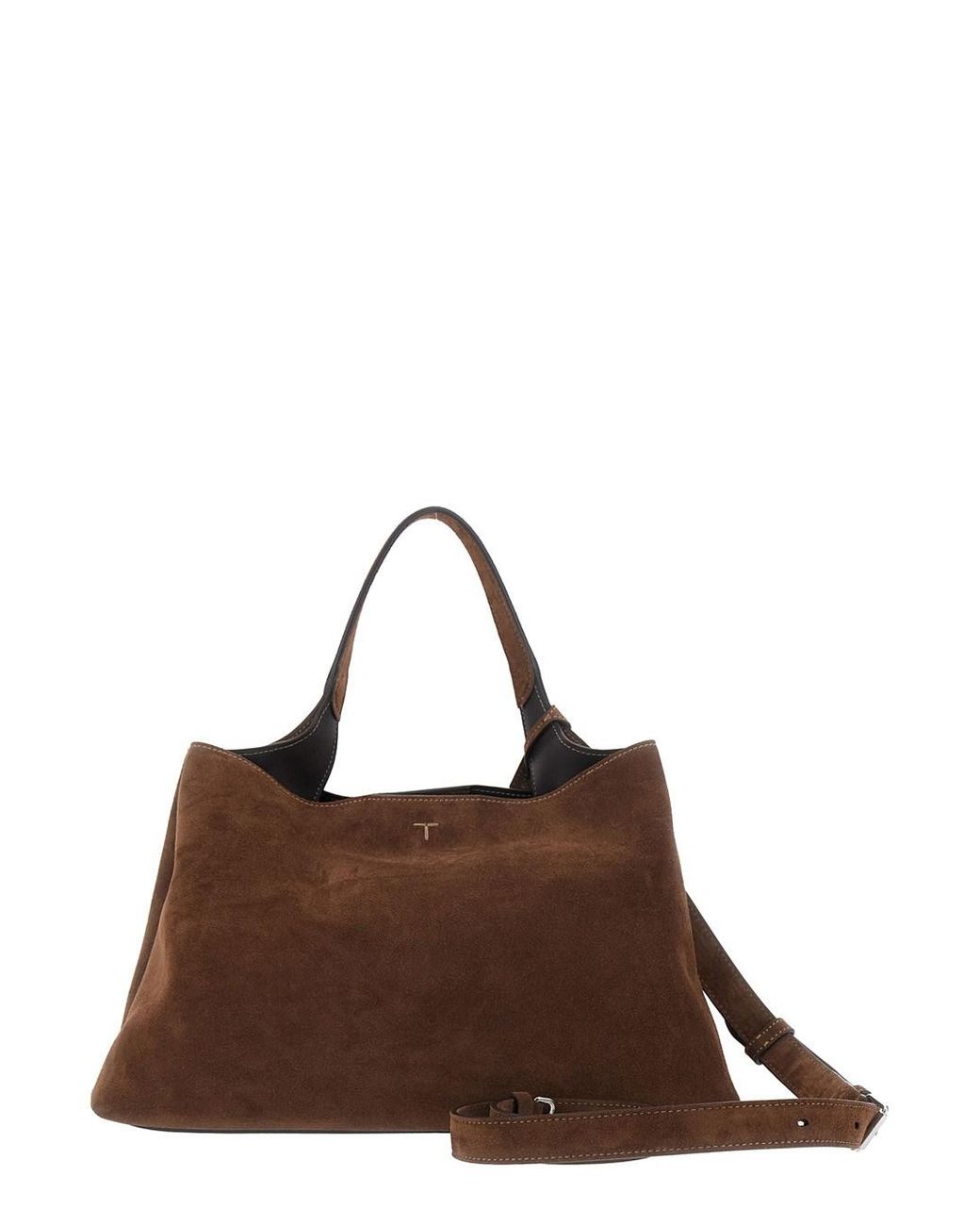 Tod's Brown Handbag With Adjustable And Removable Shoulder Strap And T
