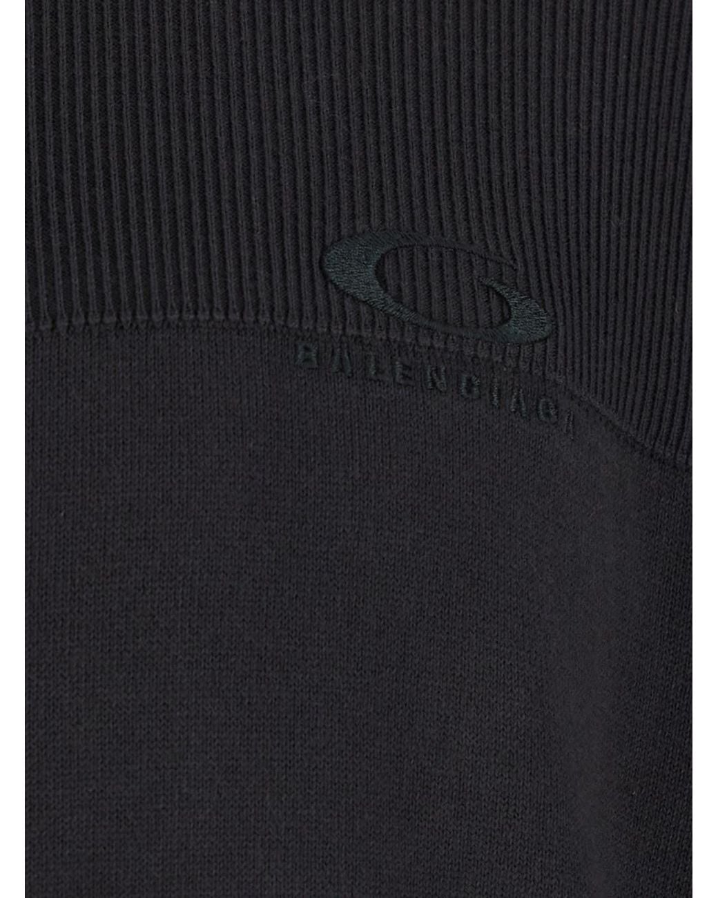 Balenciaga Blue Hooded Sweatshirt 'Cotton Hybrid Trucksuit' for men