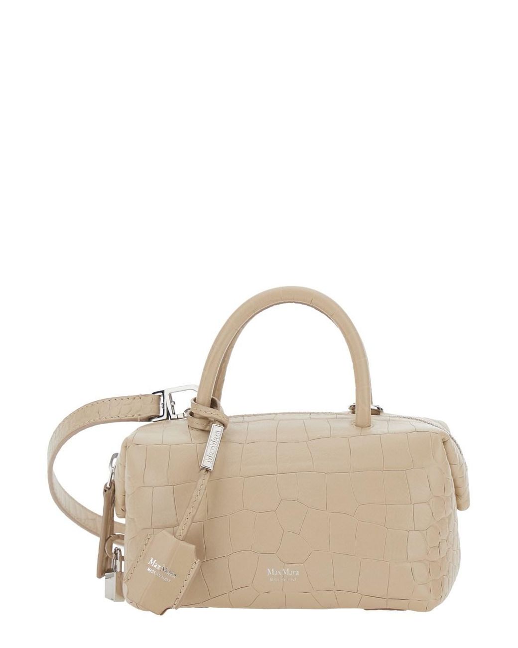 Max Mara Natural 'Holdall' Small Handbag With Adjustable And Removable S