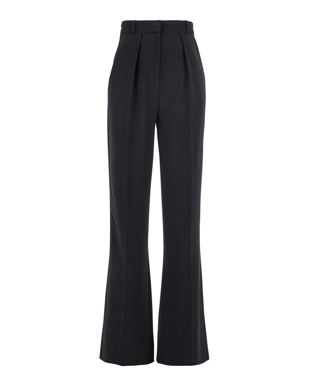 Elisabetta Franchi Blue Trousers With Pleated Details