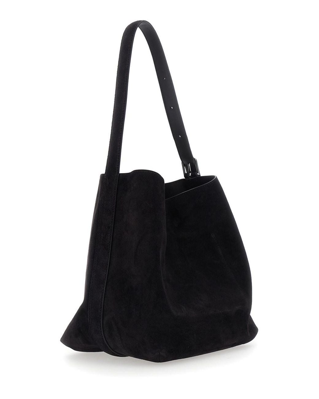 Totême Black 'Belted Medium' Handbag With Belt Handle Design