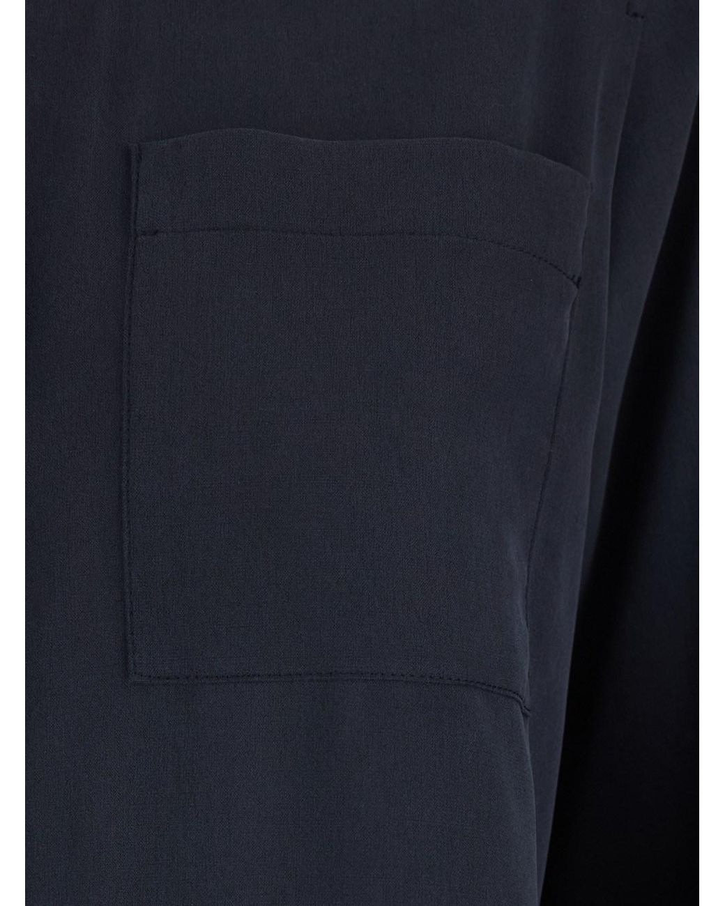 Max Mara Blue Shirt With Front Patch Pocket