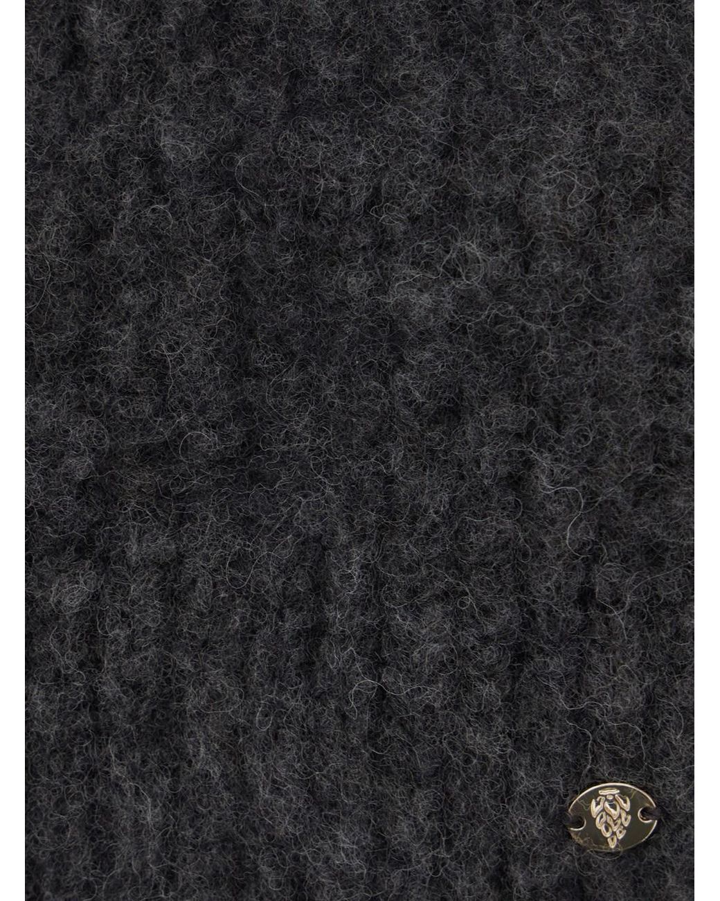 Helen Kaminski Black Starla Wool Blend Scarf With Wool And Alpaca Unise
