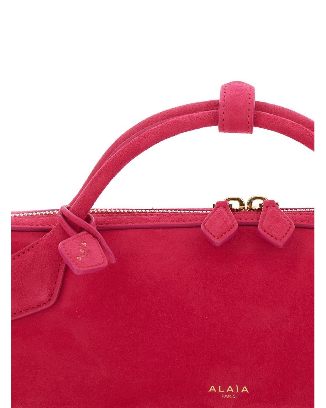 Alaïa Pink Teckel Clutch With Leather Details And Fuchsia Color For
