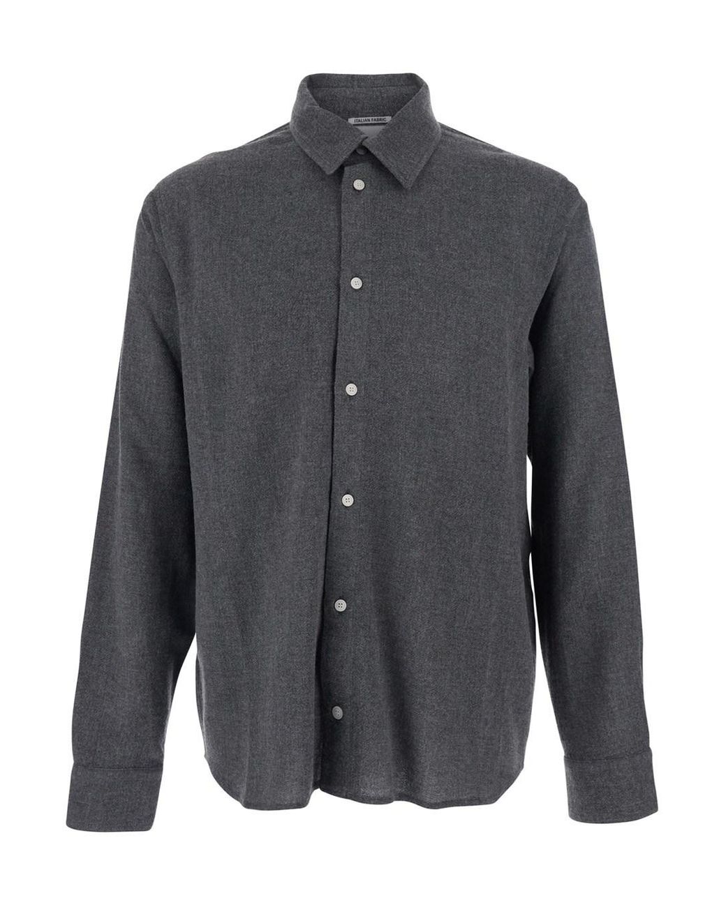 Won Hundred Gray 'Adriel' Shirt With Classic Collar for men