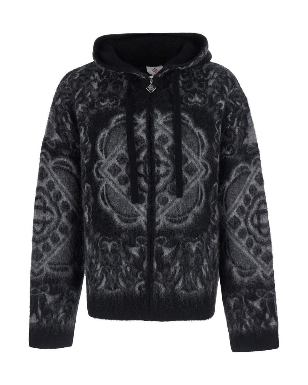 Casablanca Black Carpet Mohair Hoodie With Hood And Long Sleeves for men