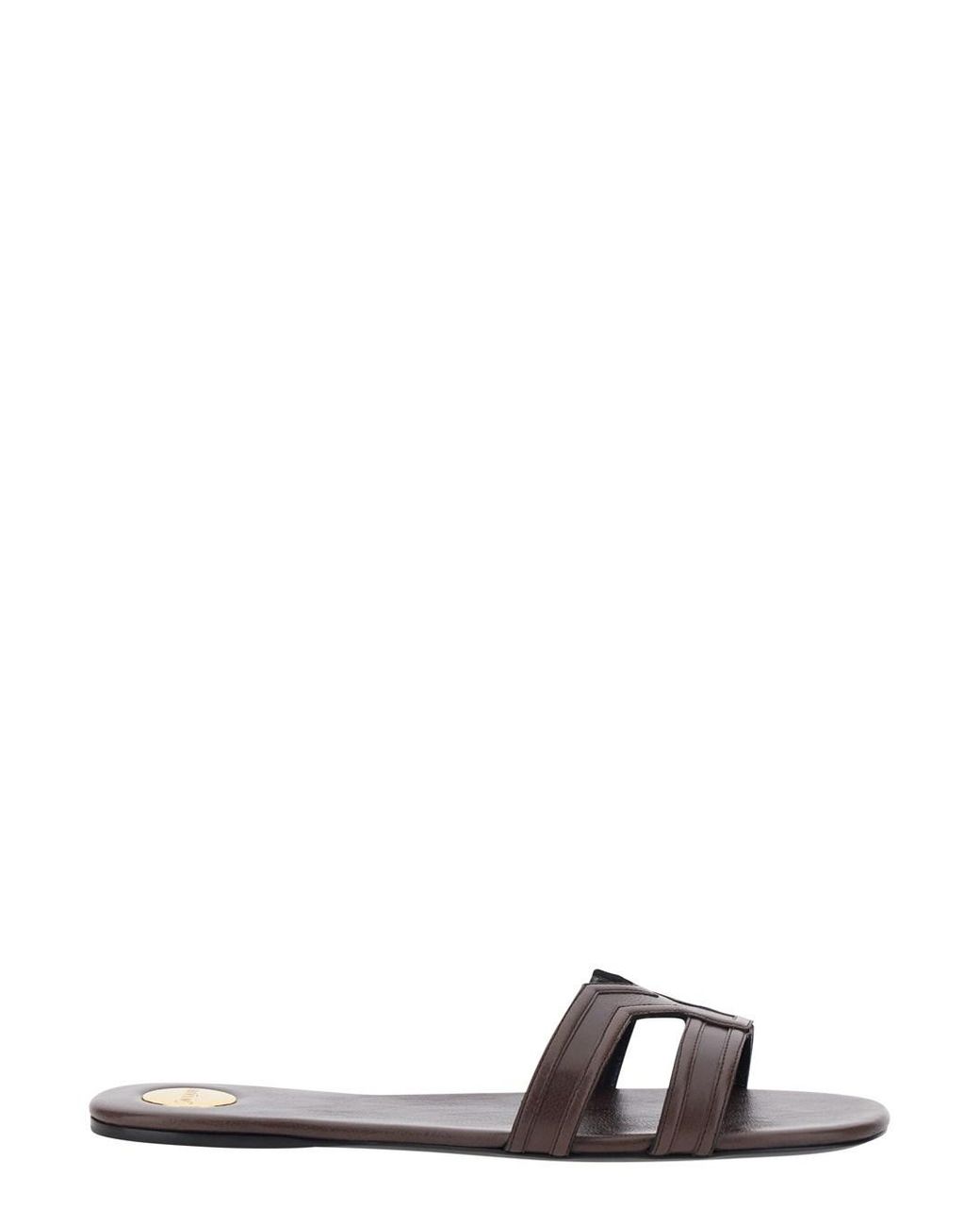 Saint Laurent White Sandals Mabrouka Leather Calf