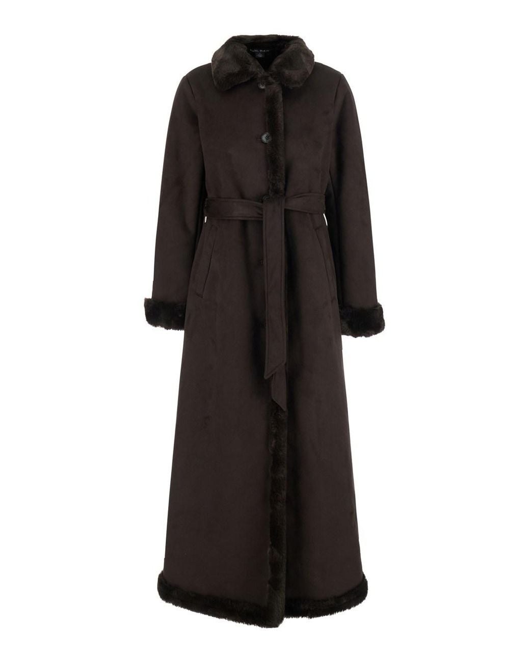 Ralph Lauren Black Fx Shea Mx-Unlined-Coat