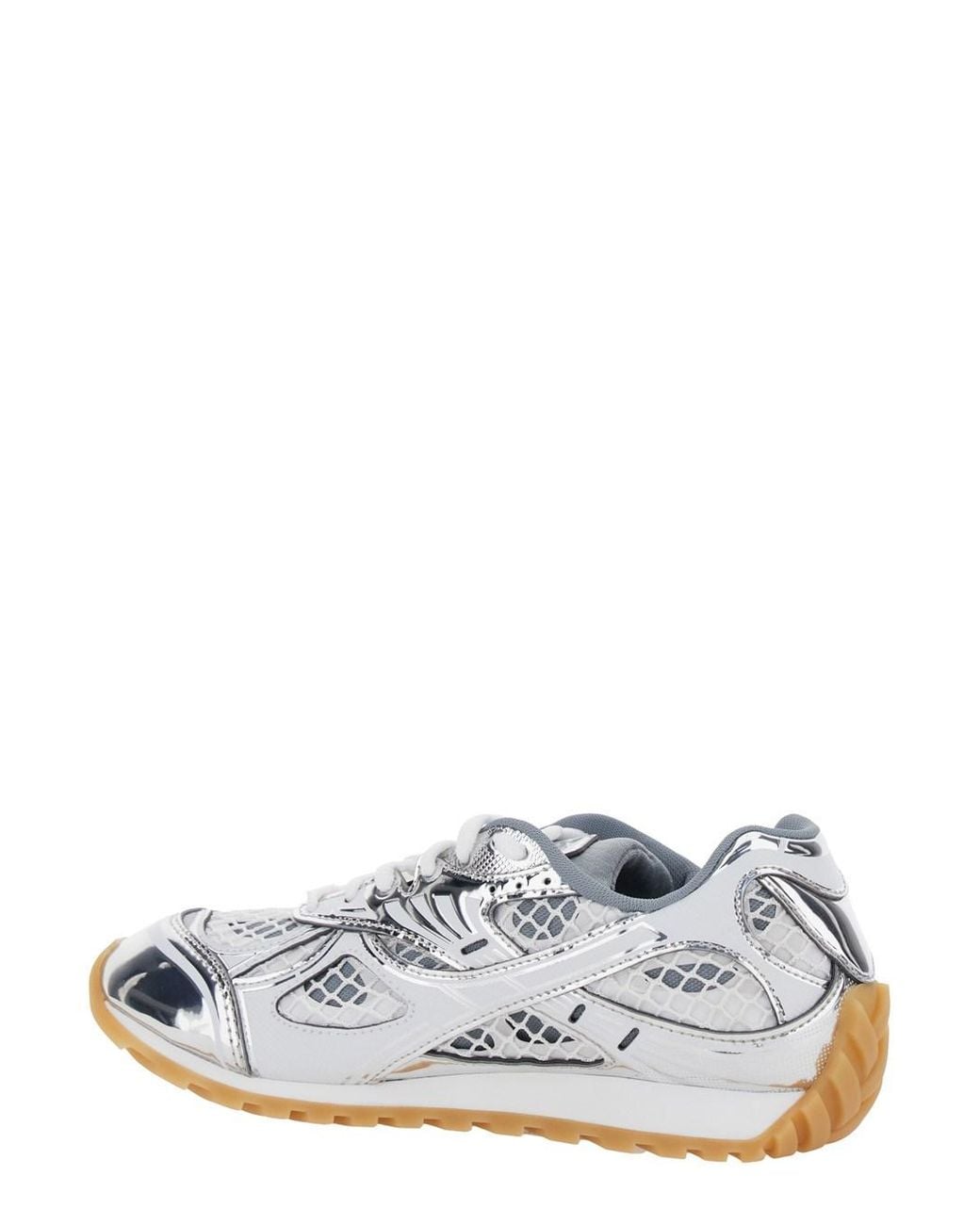 Bottega Veneta White 'Orbit' Sneakers With Logo Lettering Print