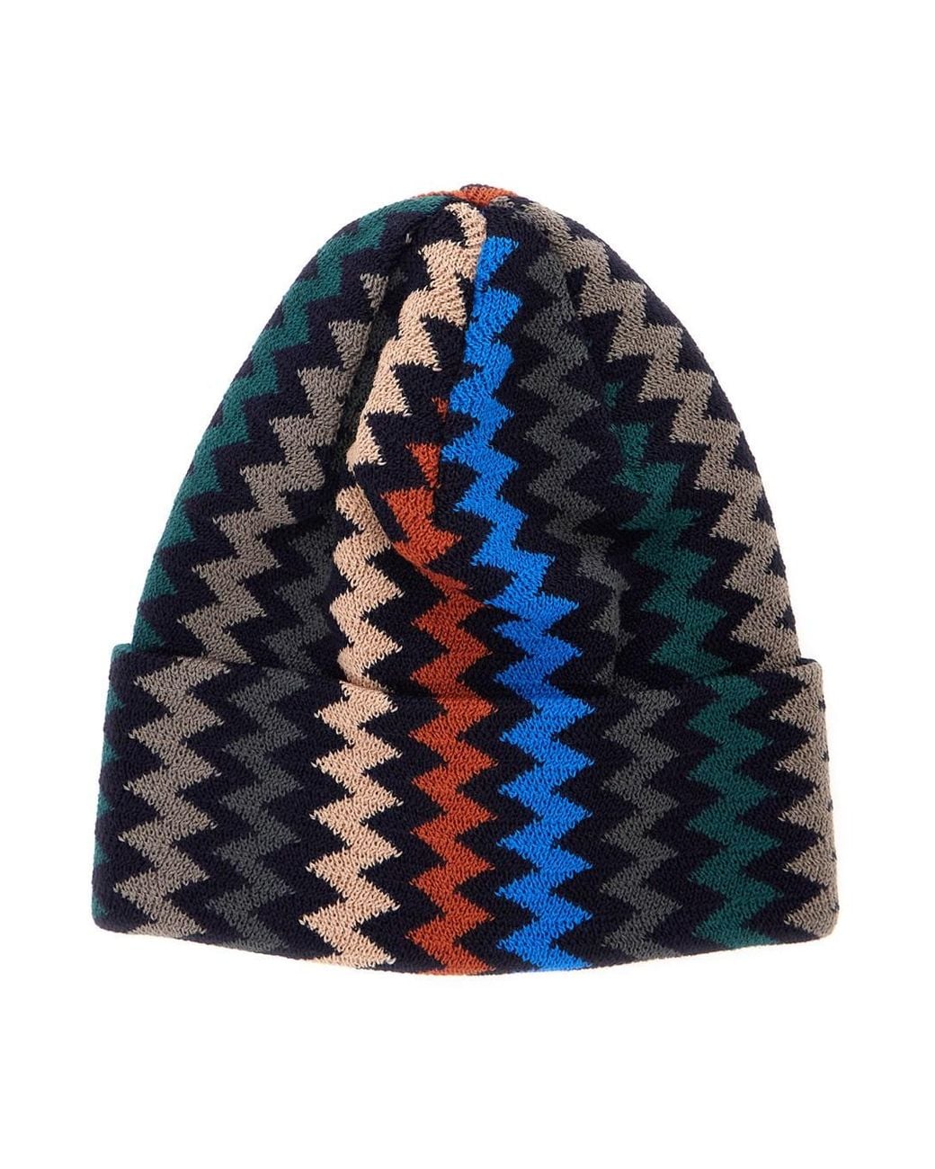 Missoni Blue Beanie Acrylic Hat for men