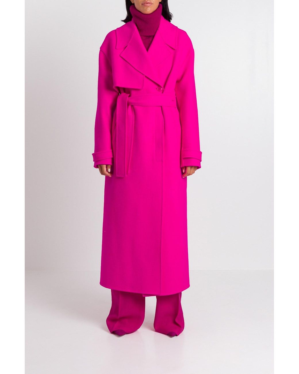 Jacquemus Sabe Fluo Pink Coat | Lyst
