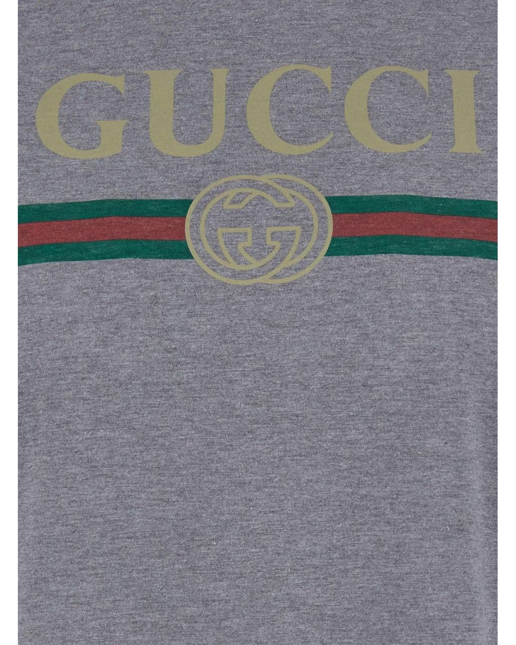 Gucci Gray Crew Neck T-Shirt T-Shirts & Jerseys