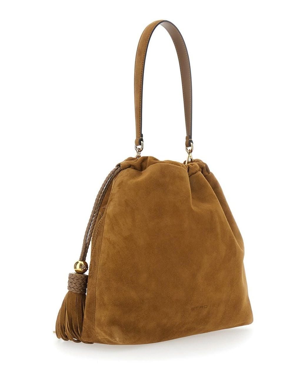 Etro Brown Shoulder Bag Kalispera Goat Leather