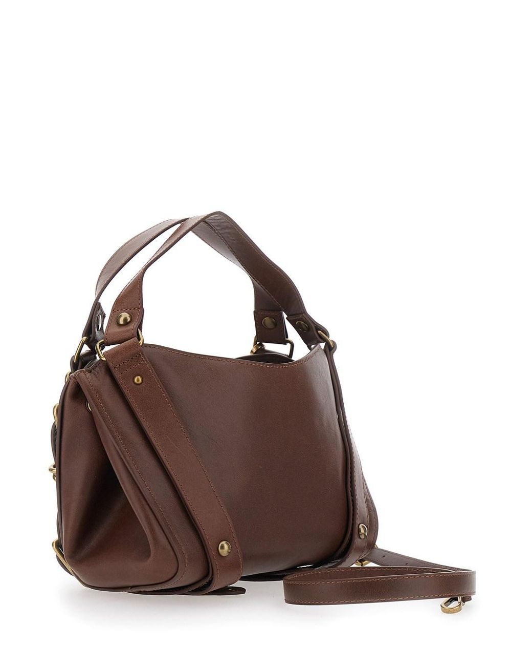 DIESEL Brown 'D-One' Shoulder Bag With Logo On The Front And Decorativ