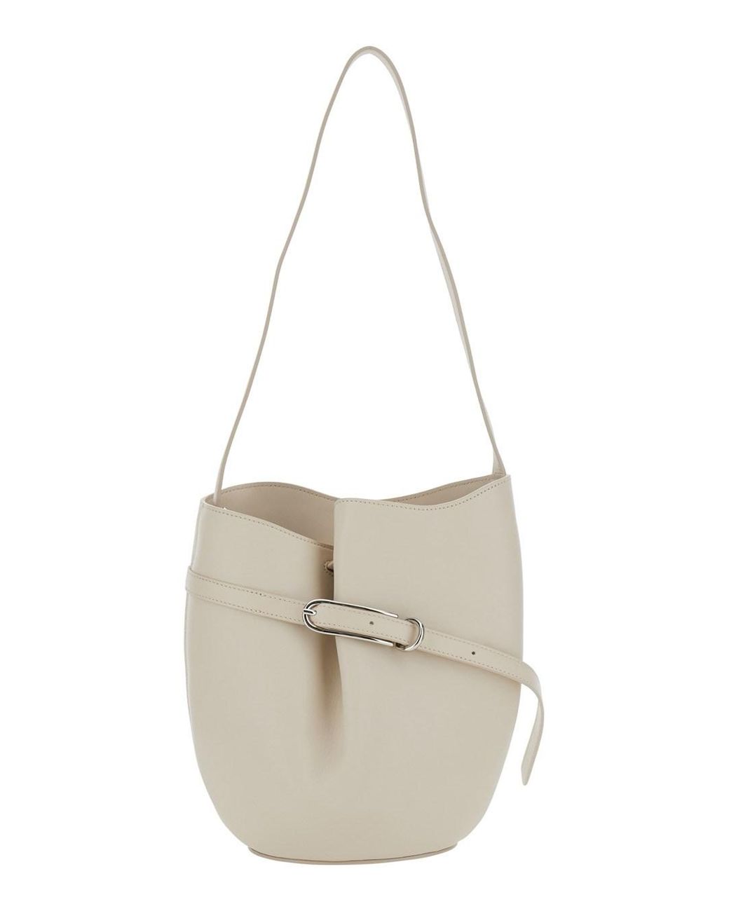 Liffner White Shoulder Bag With Adjustable Strap