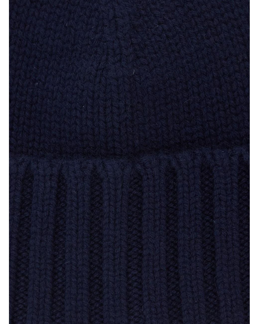 Kangra Blue Cashmere Beanie With Elegant Design And for men