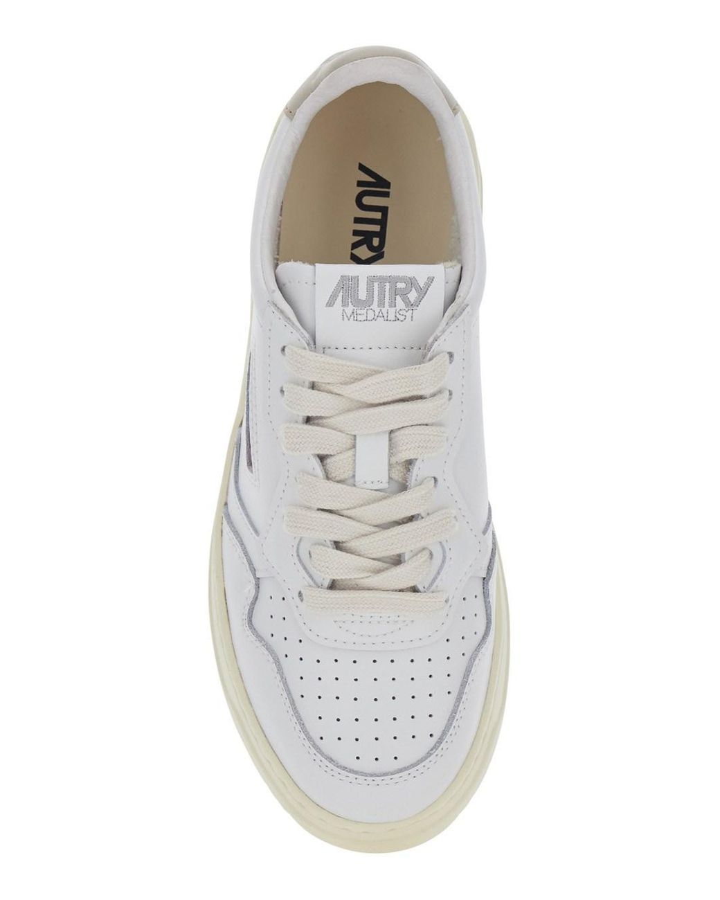 Autry White Low Top Sneakers Medalist Leather Trainers