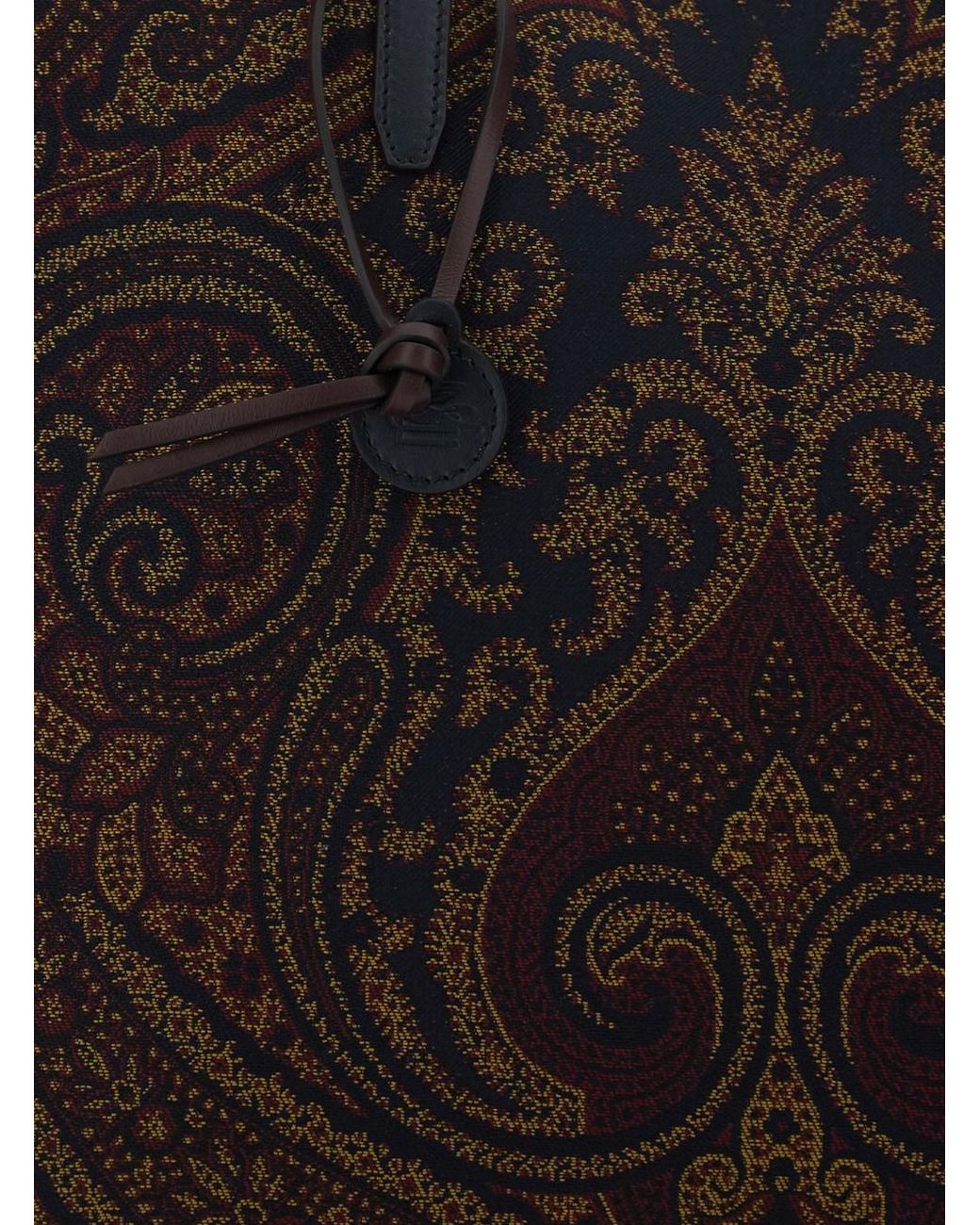 Etro Black 'Lovtter' Tote Bag With Jacquard Motif