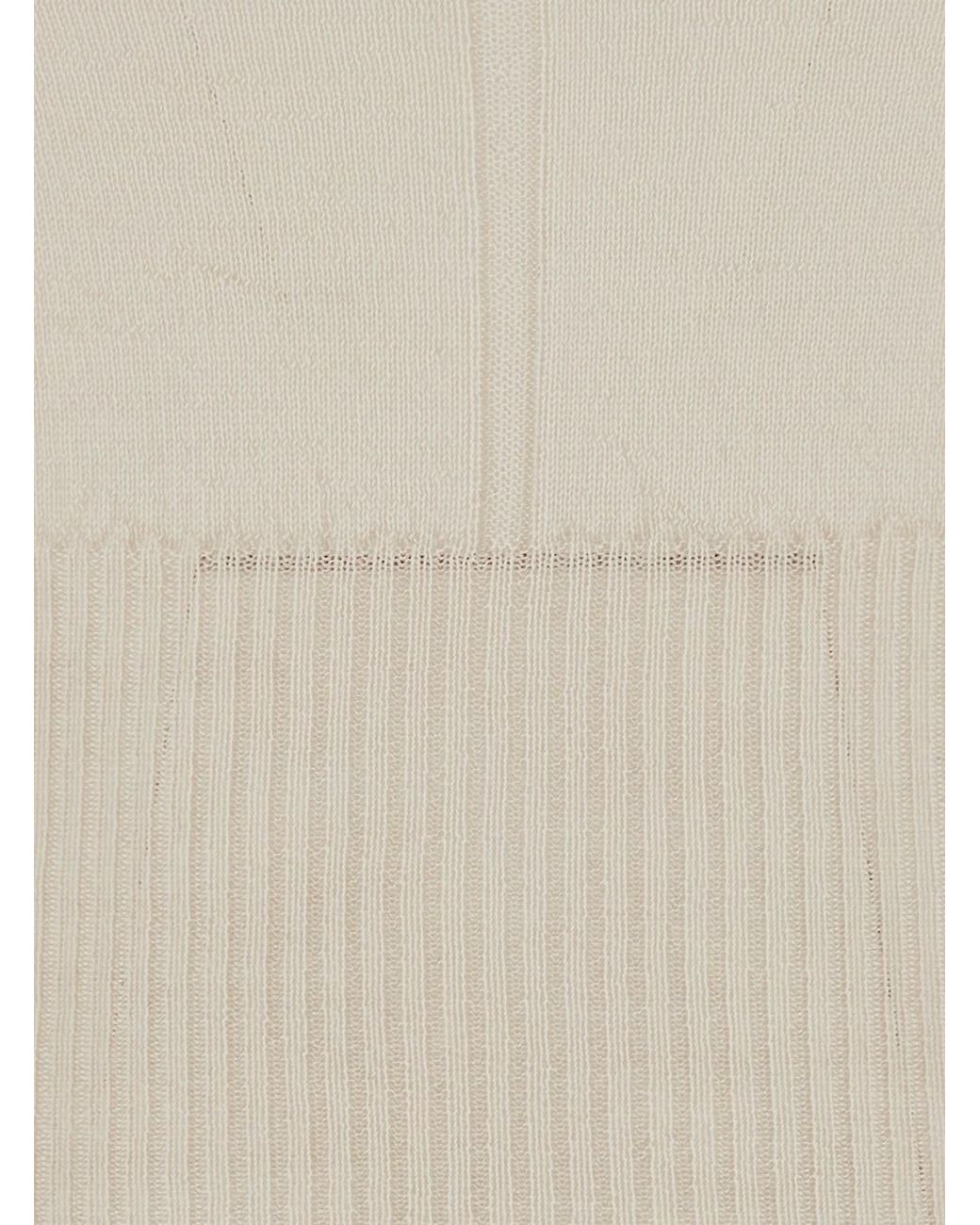 Rick Owens White Cropped Cashmere Sweater, Tops