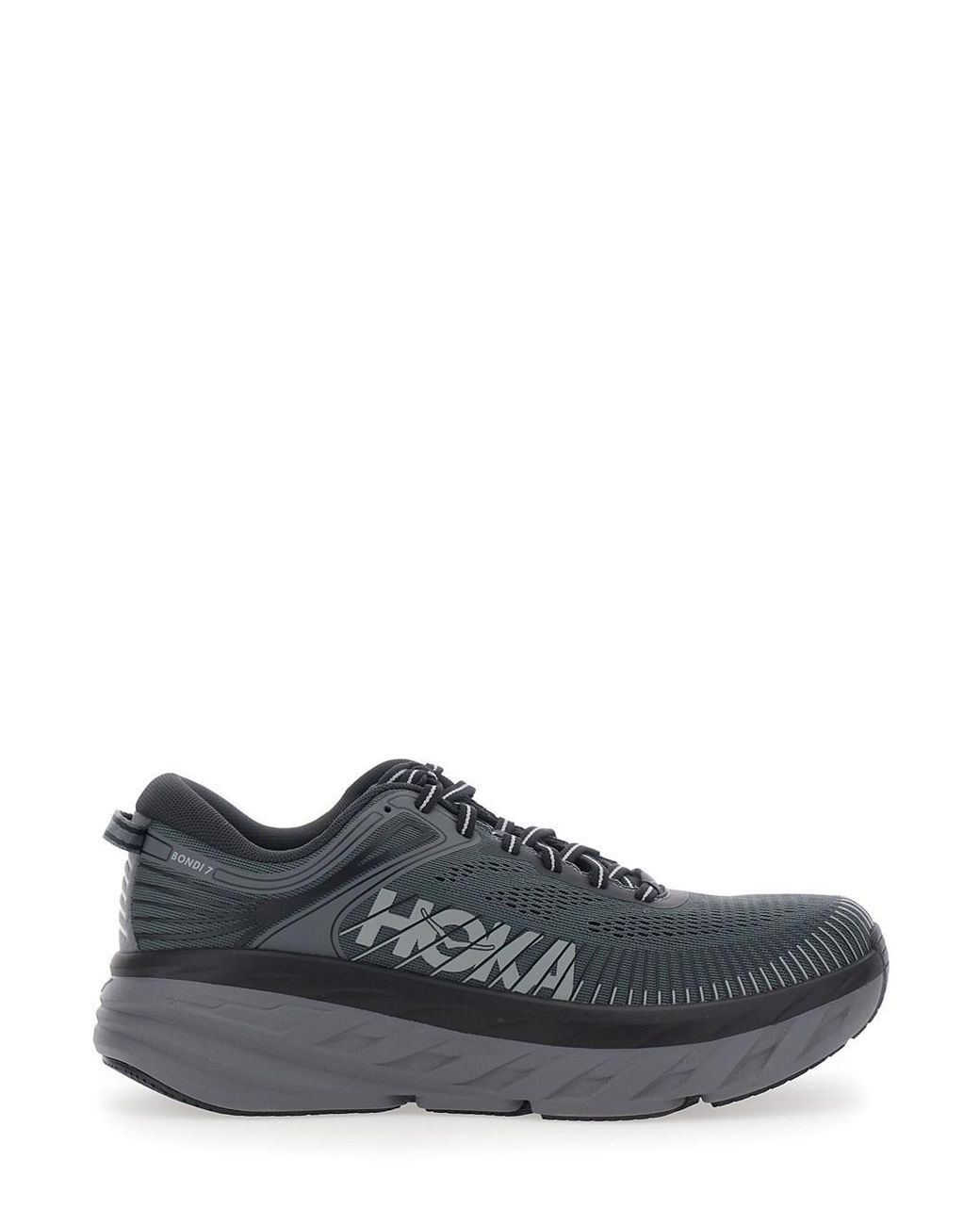 Hoka One One Gray Trainers Bondi 7 Tech Fabric