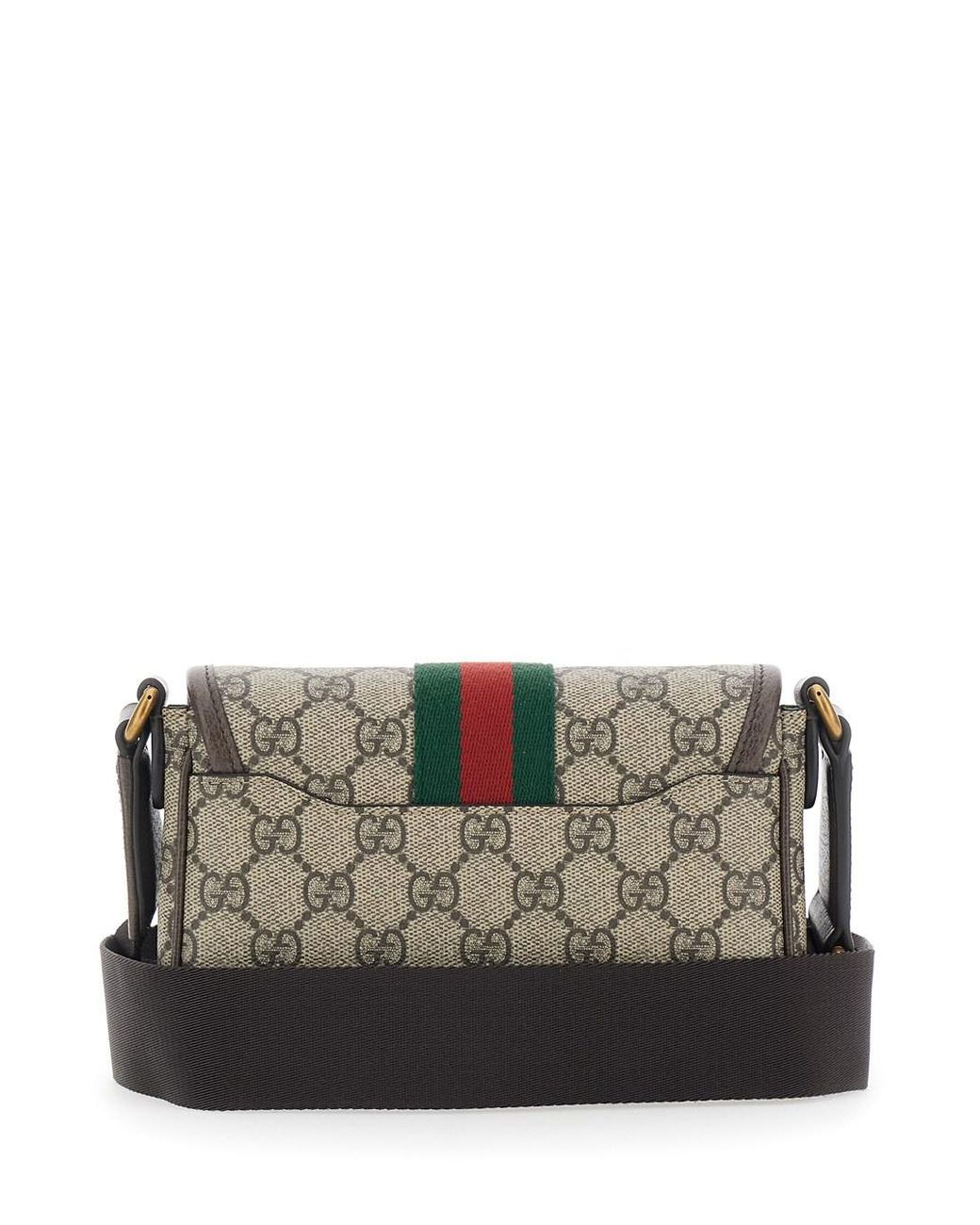 Gucci Multicolor 'Ophidia' Crossbody Bag With Adjustable And Removable Shoulder Strap And Web Detail On The Front for men