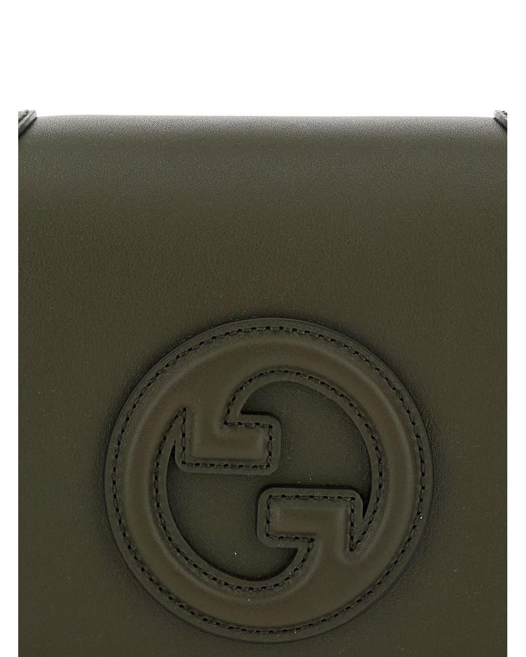 Gucci Green 'Blondie' Handbag With Gg Logo Plaque On The Front