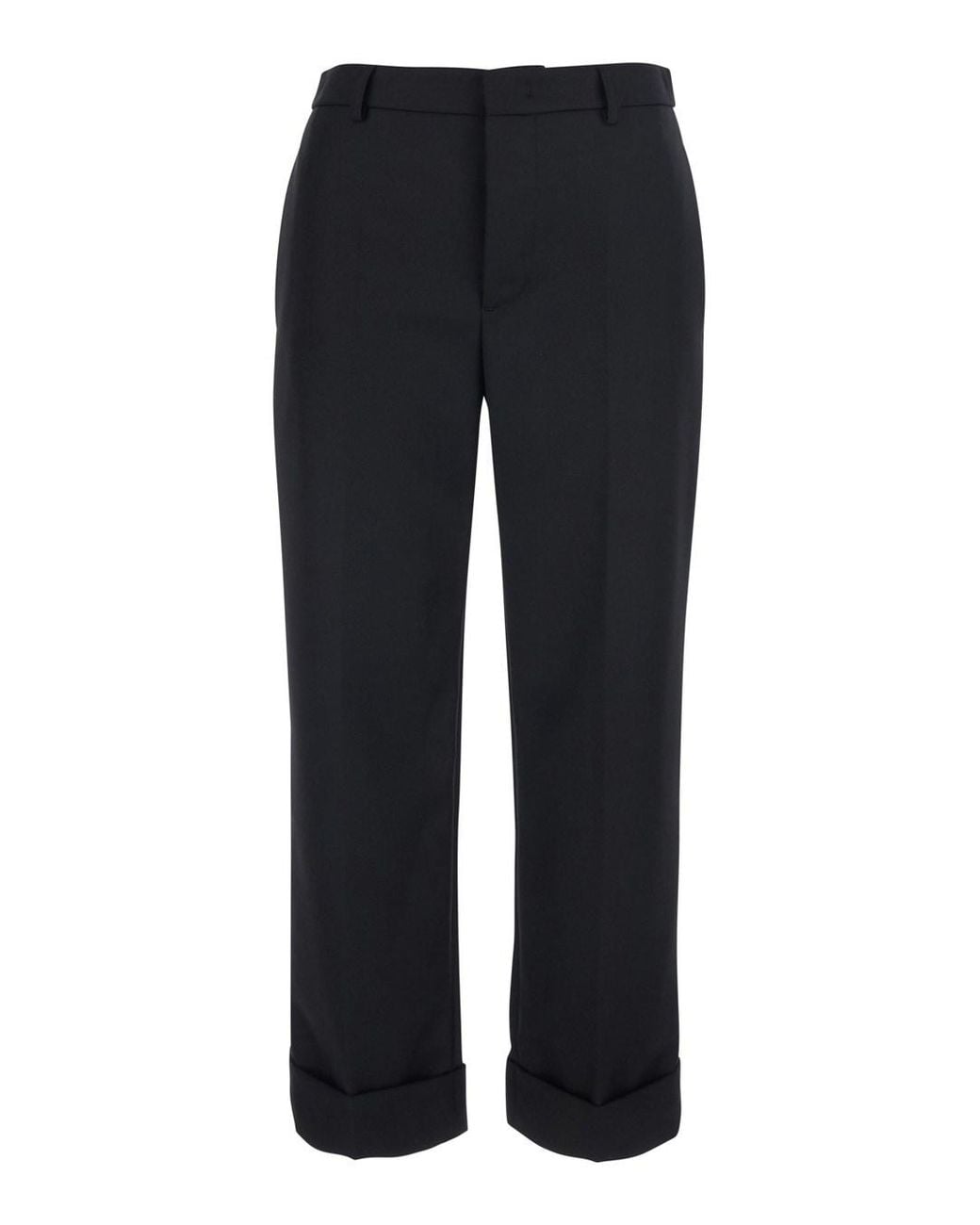 Tela Black 'Andrew' Pants With Cuffed Hem