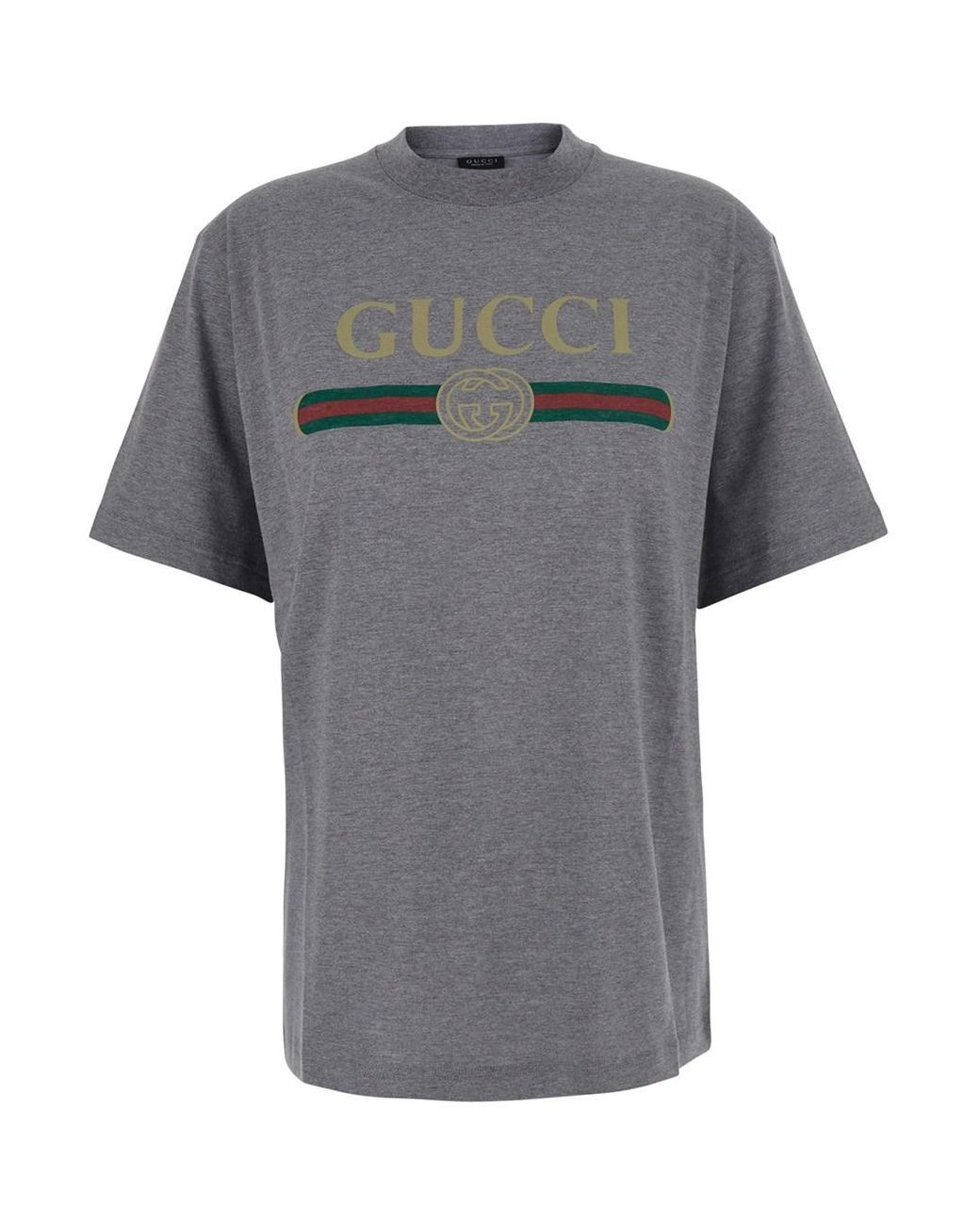 Gucci Gray Crew Neck T-Shirt T-Shirts & Jerseys