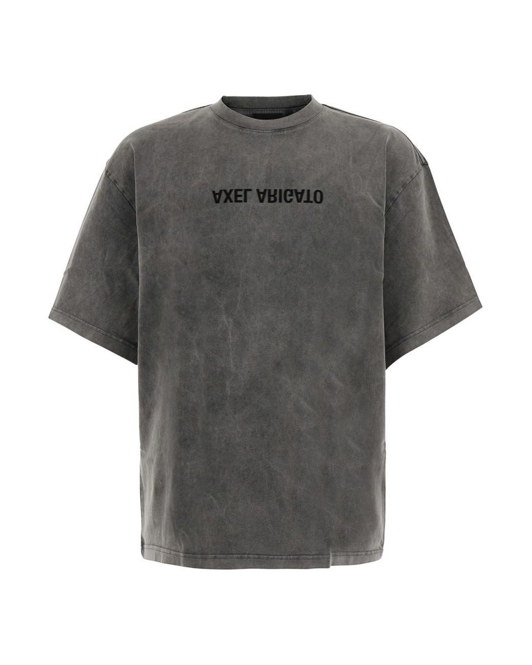 Axel Arigato Gray T-Shirt Distort Washed Cotton T-Shirts And Polos for men
