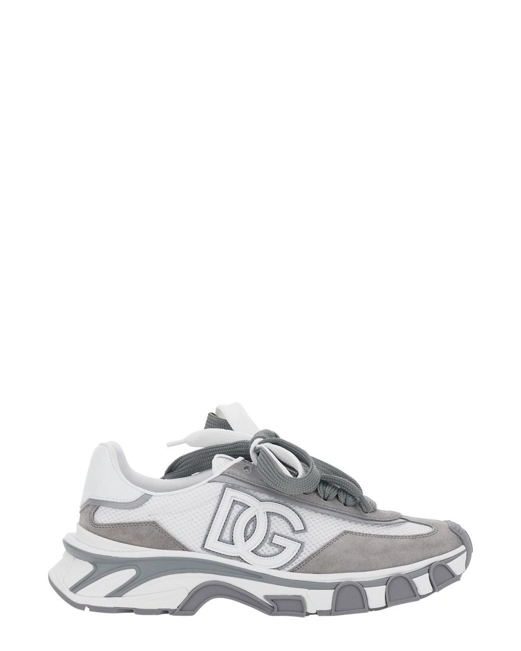 Dolce & Gabbana White Coutryroad Low Top Sneakers Patch Logo On The Tongue And Maxi Side for men