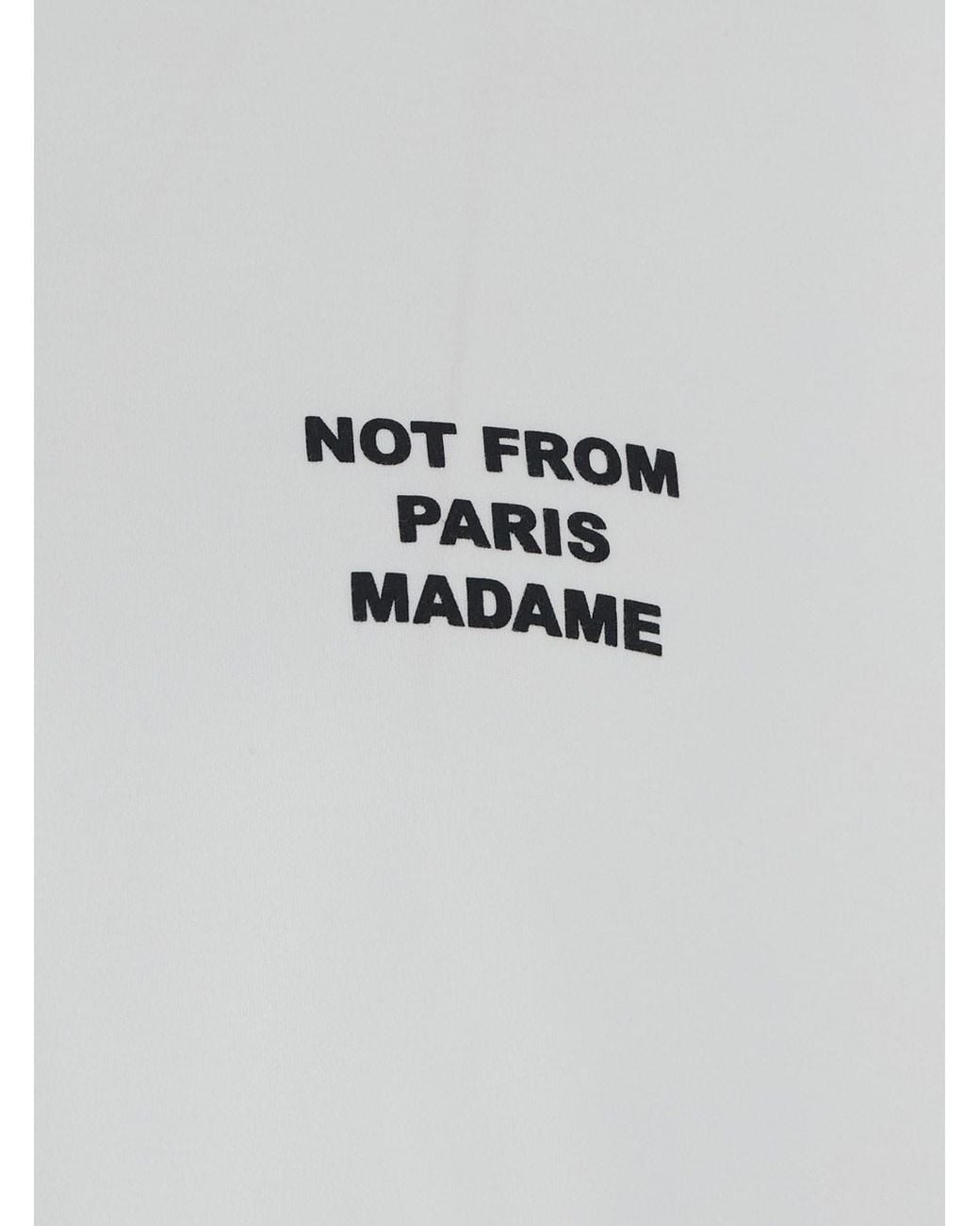 Drole de Monsieur White Crewneck T-Shirt With Slogan Print On The Fron for men