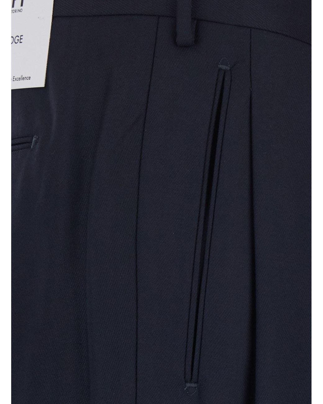 PT Torino Blue Pants With Belt Loops And Front Pleats for men