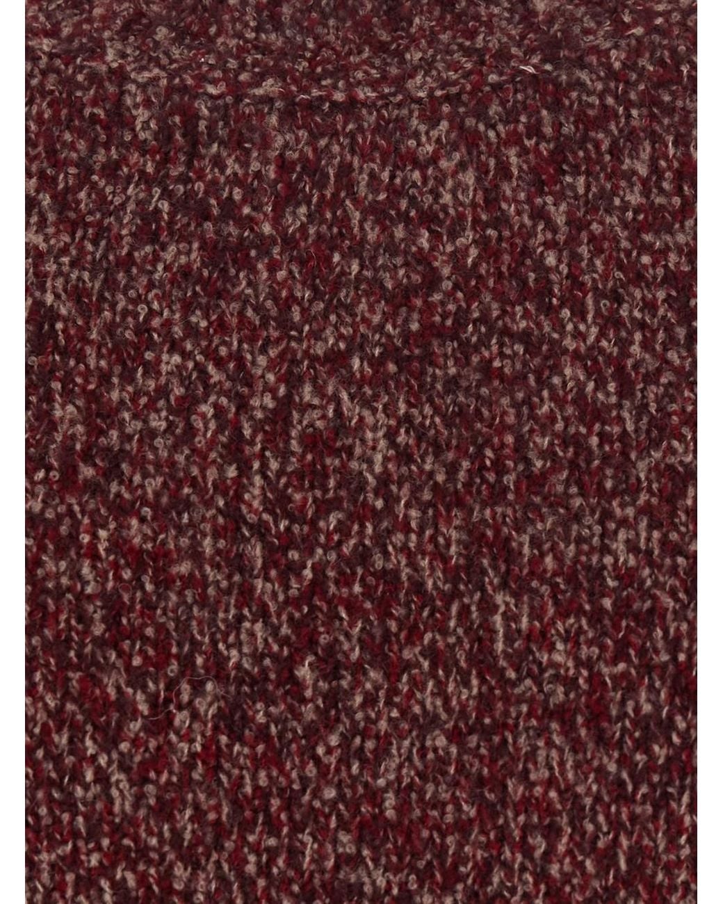Brunello Cucinelli Brown Crewneck Sweater With Ribbed Edges for men