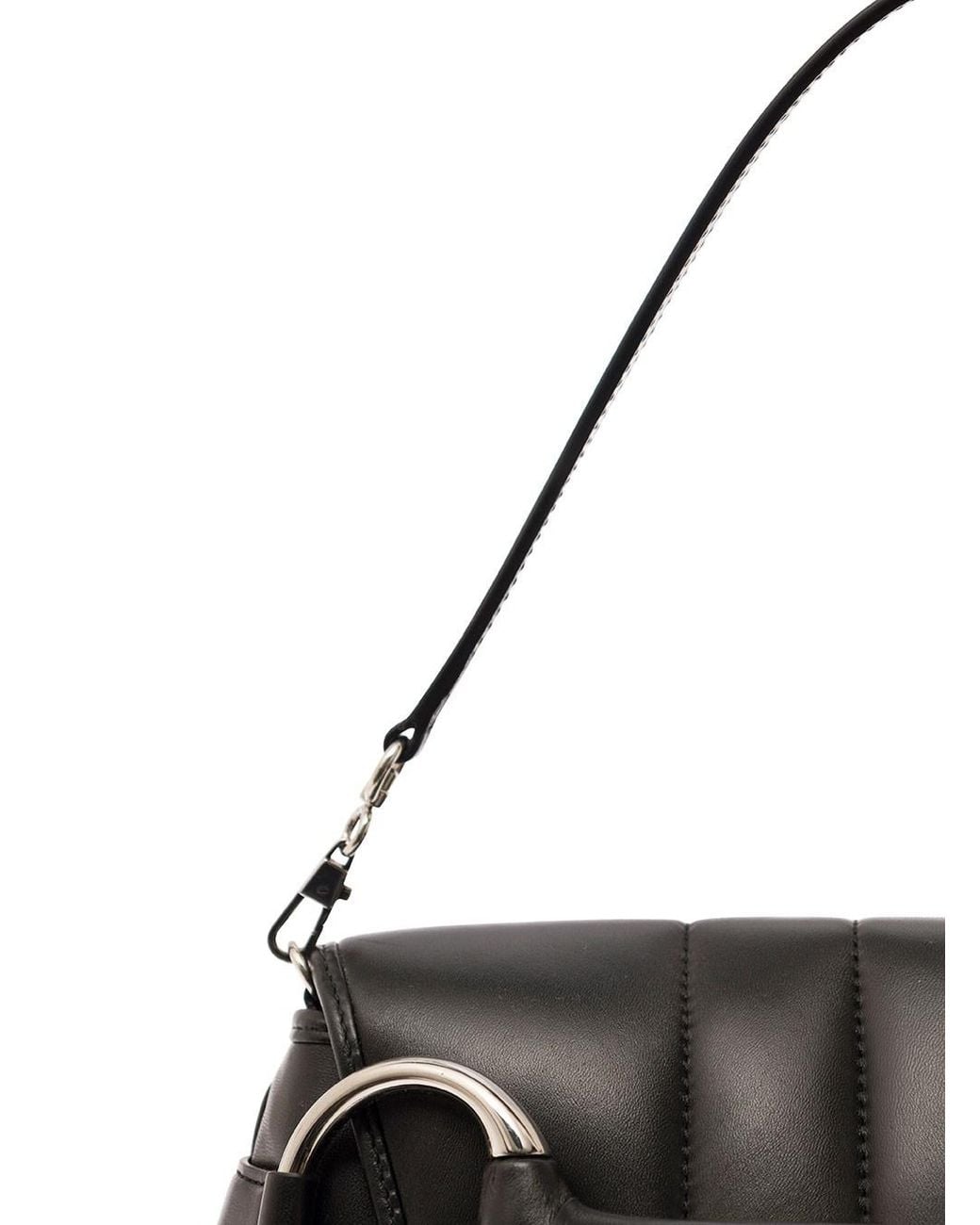 Gucci Black 'Medium Horsebit' Shoulder Bag With Maxi Horsebit