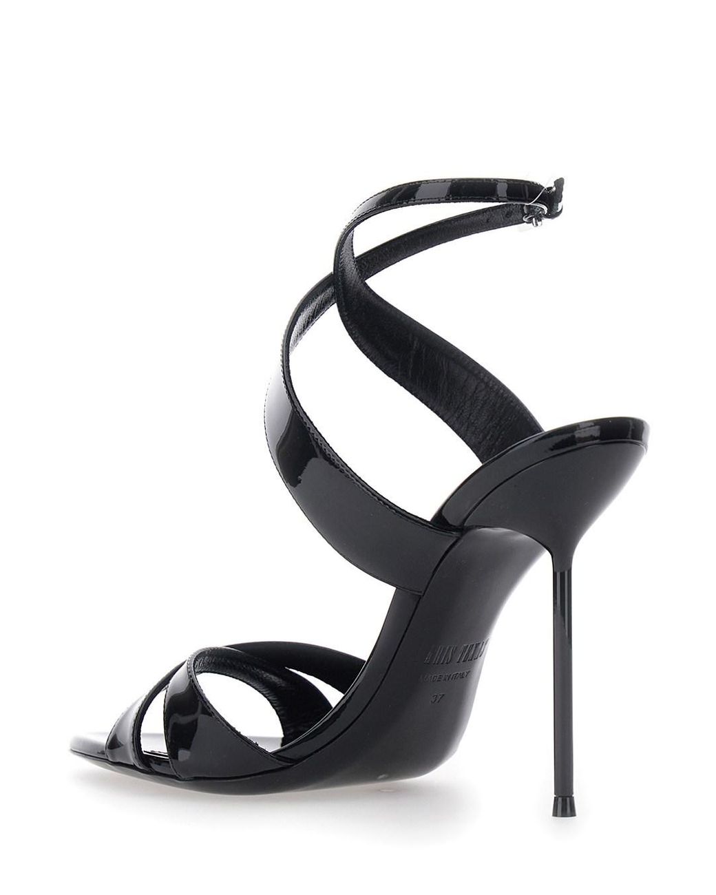 Paris Texas Black 'Lidia' Sandals With High Stiletto Heel And Criss-Crossed Ankle Strap