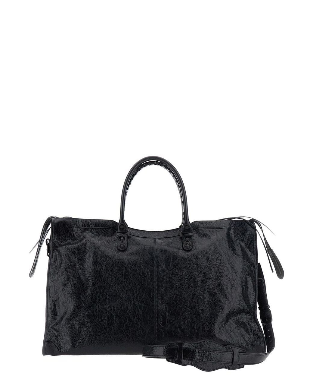 Balenciaga Black 'Le City Travel' Handbag With Adjustable And Removabl for men
