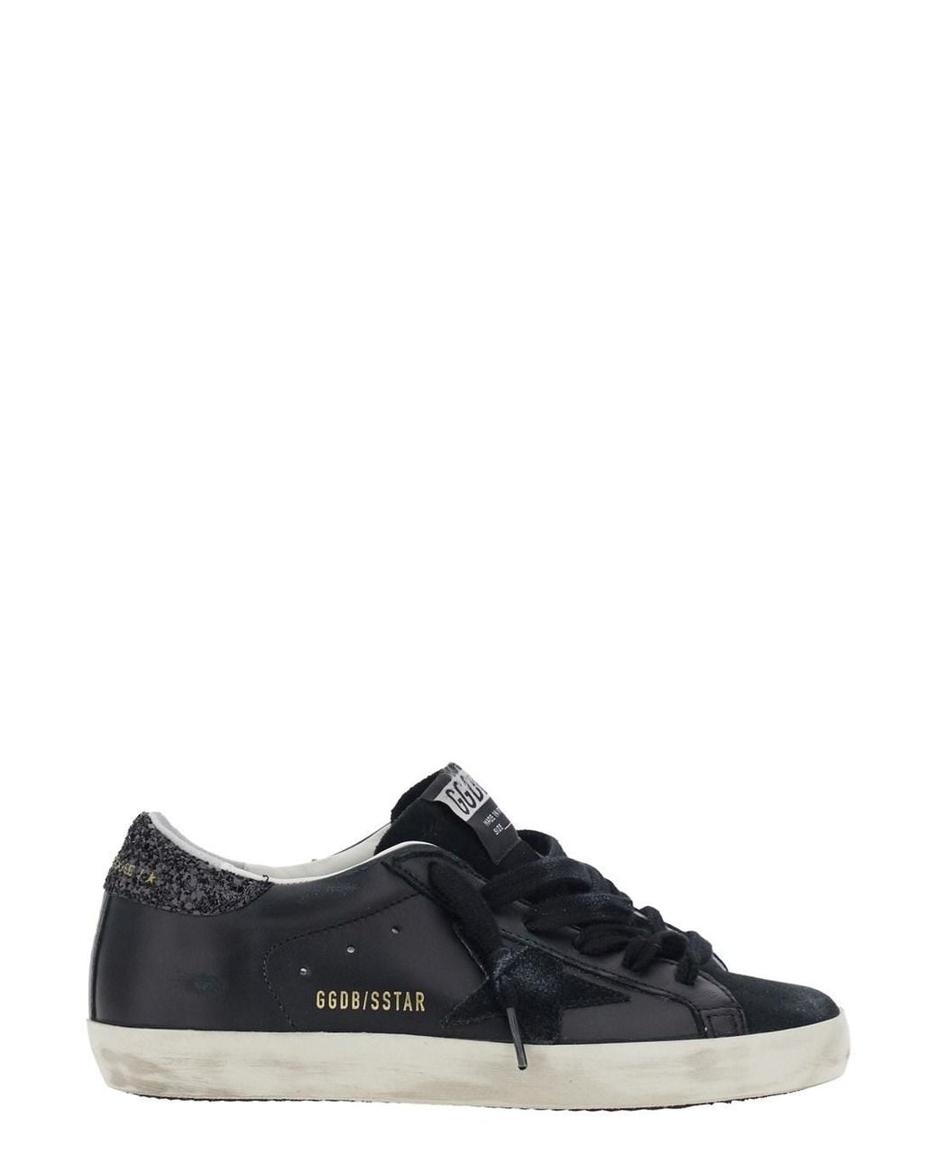 Golden Goose Deluxe Brand Black Sneakers Superstar Leather-Suede Trainers