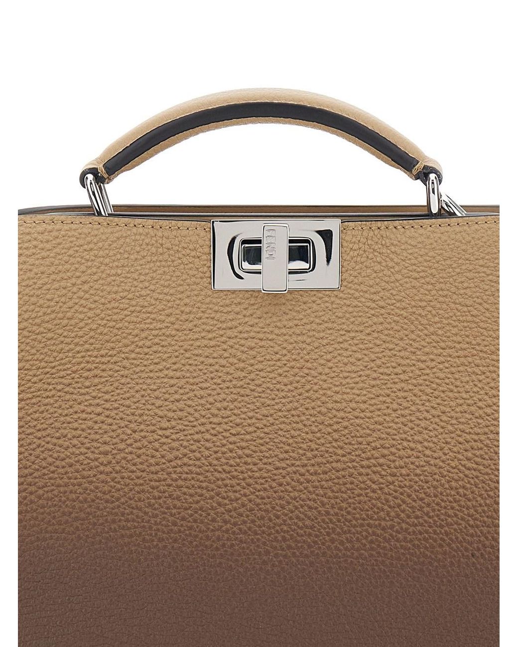 Fendi Brown 'Iseeu Small' Handbag With Removable Internal Pocket And F for men
