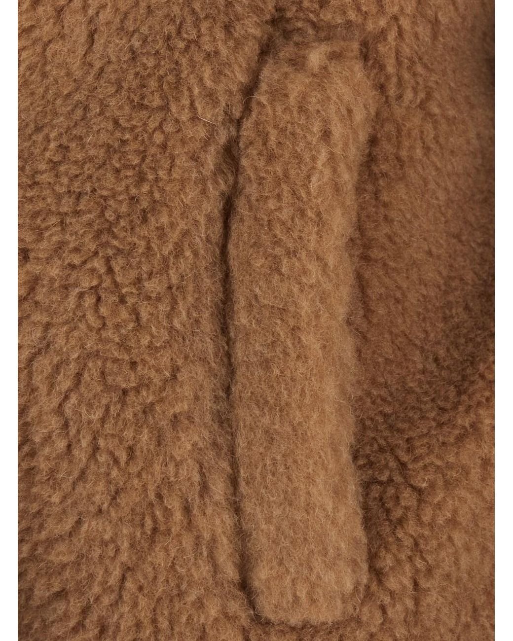 Max Mara Brown 'Dramma' Double-Breasted Coat With Maxi Notched Revers And Two Welt Pockets On The Front