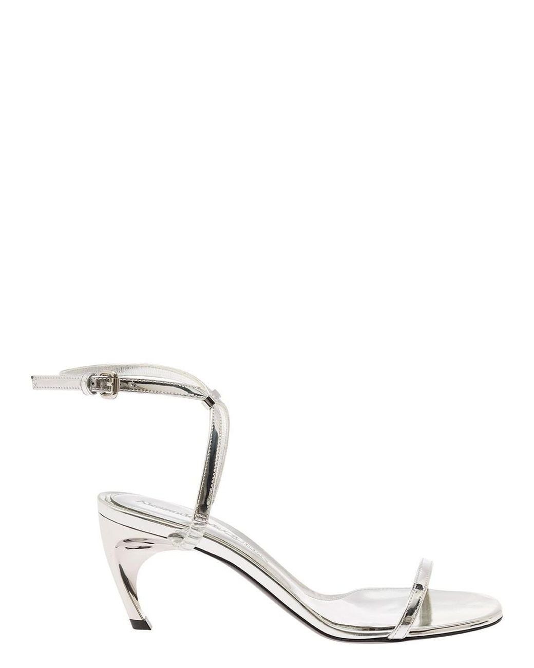 McQueen Natural Sandals With Armadillo Heel