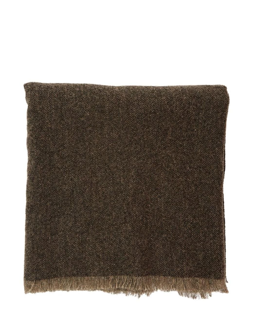 Brunello Cucinelli Brown Brunello Cucinelli Wool And Cashmere Blend Scarf