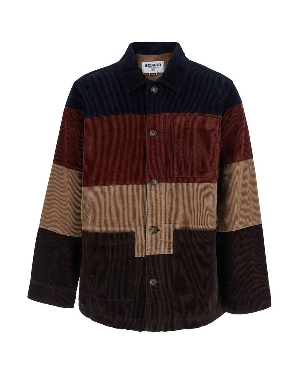 Sebago Multicolor 'Dorrport' Jacket With Striped Design And Classic Co for men
